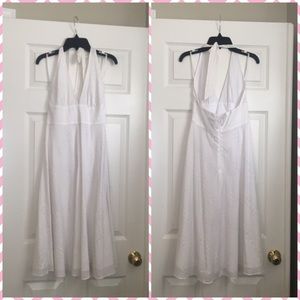 J. Crew Embossed White Sundress